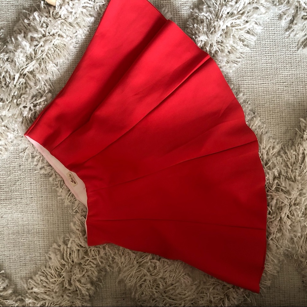 Hollister Hot Skater Skirt Full Circle Mini Skirt - Bright Red / Coral - Picture 10 of 13